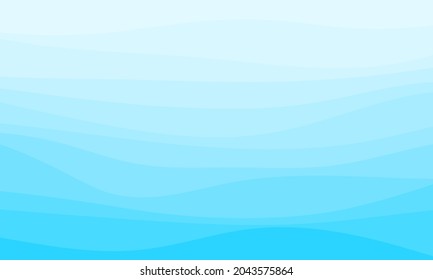 Ola azul abstracta. Fondo de ondas. Capas de degradado.
