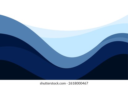 Abstract blue wave of the sea vector background. wave abstract for summer background