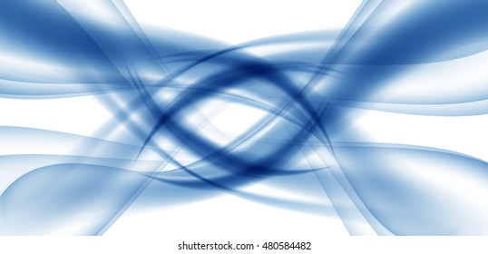 Abstract Blue Wave Set on Transparent  Background. Vector Illustration. EPS10