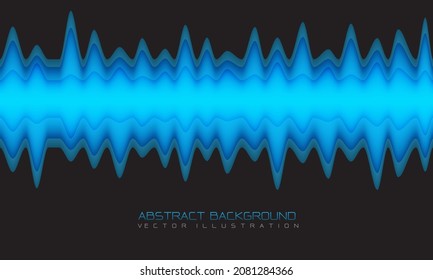 Sombra de onda azul abstracta geométrica en el diseño de espacio en blanco moderno ilustración vectorial de fondo futurista.