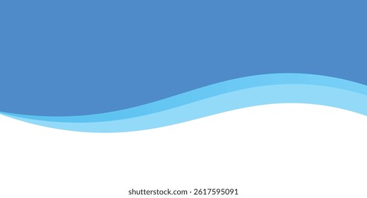 abstract blue wave shape with dynamic curls background design vector