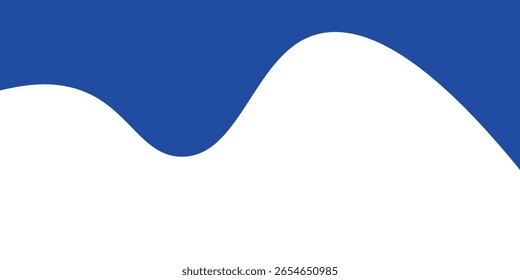 Abstract Blue Wave Shape on a White Background Design vector illustrator eps10