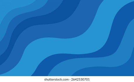 Abstract blue wave shapes seamlessly flowing across the modern background