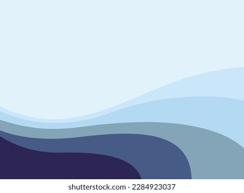 Abstract blue wave and space to put text vector illustration design blue background color geometric creative for business banner, poster, flyer, card, cover