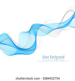 Abstract blue wave stylish background