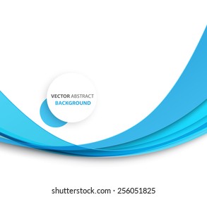 Abstract blue wave template background .  Brochure design