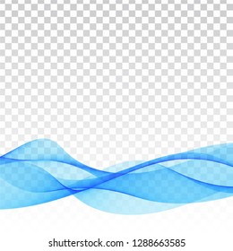 Fondo transparente de onda azul abstracta