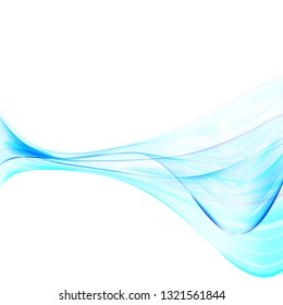 Abstract blue wave vector background for brochure, website, flyer design. Blue smoke wave. eps10