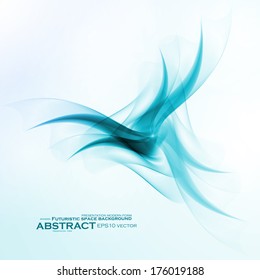 Abstract blue, wave vector background, futuristic illustration eps10