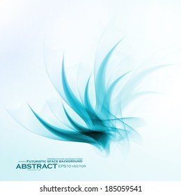 Abstract blue, wave vector background, futuristic illustration eps10