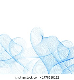Abstract blue wave vector background Blue wave flow