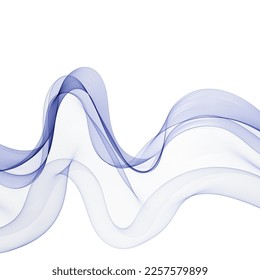 Abstract blue wave. Vector background. Presentation template.