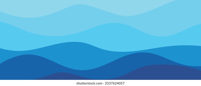 Fondo de Vector de onda azul abstracto