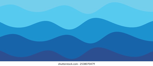 Fondo de Vector de onda azul abstracto