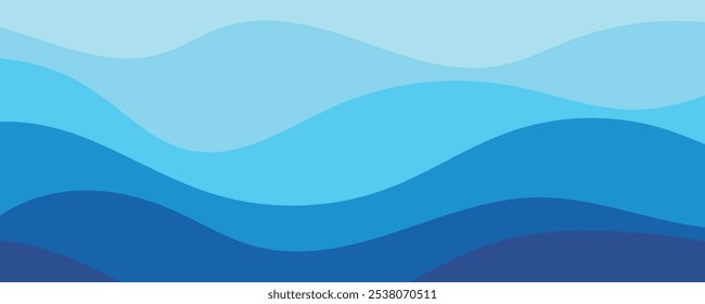 Fondo de Vector de onda azul abstracto