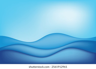 Abstract blue wave vector background