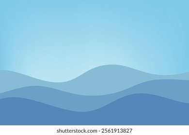 Abstract blue wave vector background