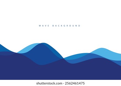 abstract blue wave vector background	
