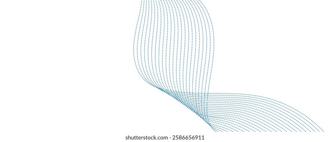 Abstract blue wave vector background.