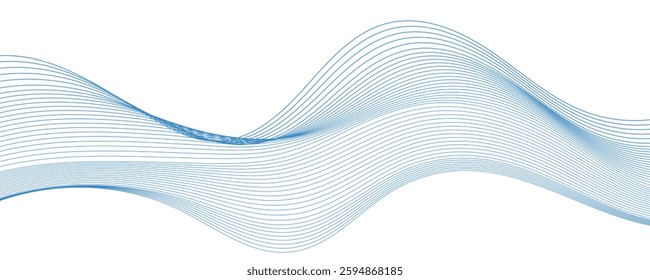 abstract blue wave vector background	