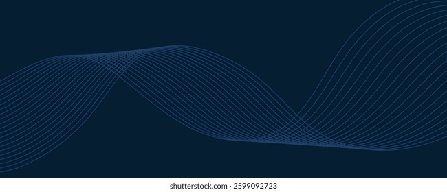 abstract blue wave vector background	