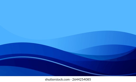 Abstract blue wave vector background	
