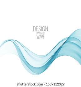 
Abstract blue wave vector background.Transparent wave. Design element.