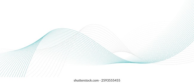 Abstract blue wave vector banner template