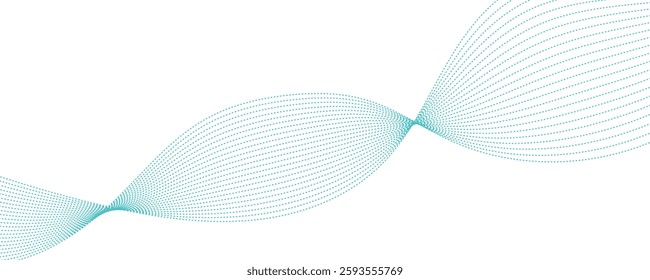Abstract blue wave vector banner template
