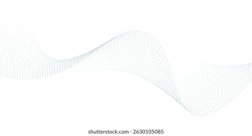 Abstract blue wave vector banner template
