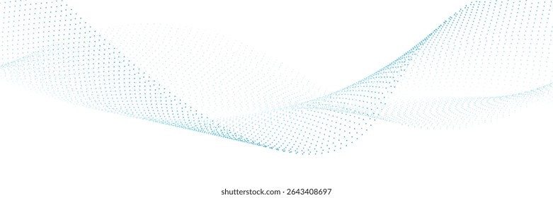 Abstract blue wave vector banner template.eps10