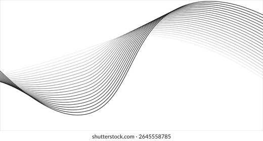 Abstract blue wave vector banner template