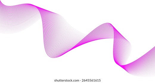 Abstract blue wave vector banner template