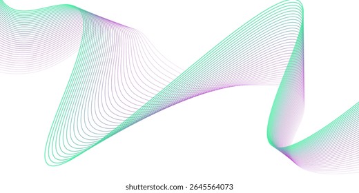 Abstract blue wave vector banner template