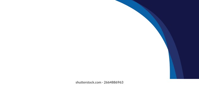Abstrakte blaue Welle, Vektorbanner-Illustration