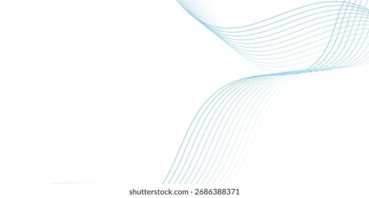 Abstract blue wave vector banner template. vector illustration eps10