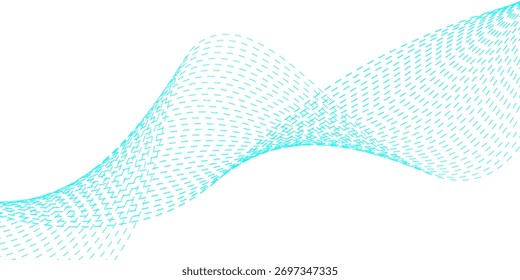 Modelo abstrato de banner de vetor de onda azul