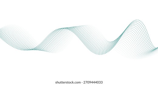 Abstract blue wave vector banner template