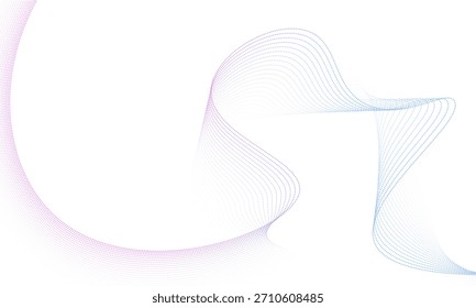 Abstract blue wave vector banner template. Abstract blue modern background with wave elements. Digital technology concept. Vector illustration