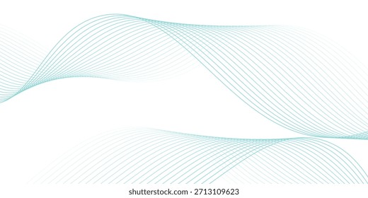 Plantilla de Anuncio de Vector de onda azul Abstractas