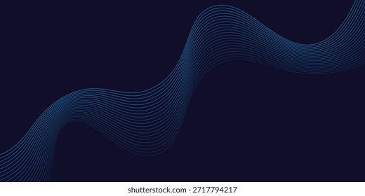 Abstrakte blaue Welle Vektor Banner Vorlage. 10 EPS