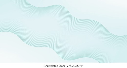 Abstract blue wave vector banner template