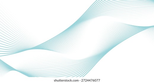 Plantilla de Anuncio de Vector de onda azul Abstractas