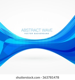 abstract blue wave vector design illustration