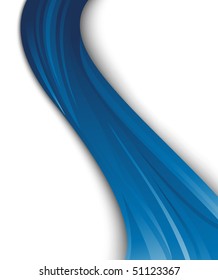 Abstract blue wave. Vector illustration