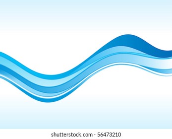 abstract blue wave vector illustration