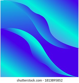 movimiento de diseño de la curva de la luz del fondo de la pared de la onda azul abstracta movimiento artístico y de líneas futuristas