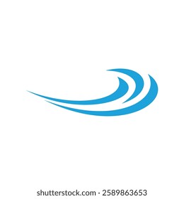 Abstract Blue Wave Water Vector Template