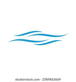 Abstract Blue Wave Water Vector Template