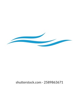Abstract Blue Wave Water Vector Template
